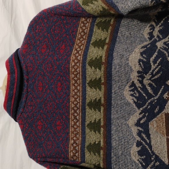 SALE! Sonoma Wool Blend House & Snow Top Mountain Scene Sweater Jacket (X-64) - Picture 9 of 12